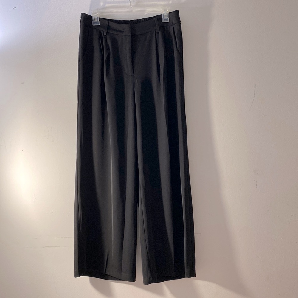 Sassy Zoey | Black Wide Leg Trouser Pants - Picture 1 of 10